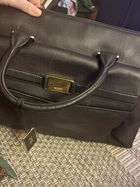 Tumi Leather Weekender Bag